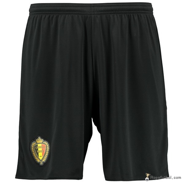 Pantalones Bélgica Replica Segunda Ropa 2016 Negro